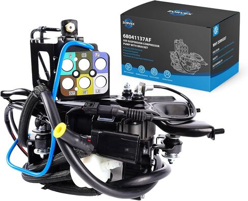 68041137AF Air Suspension Compressor Pump with Bracket Replacement for Jeep Grand Cherokee Dodge Ram Tesla Model S 68041137AE 68204730AB 68204730AE in Saudi Arabia