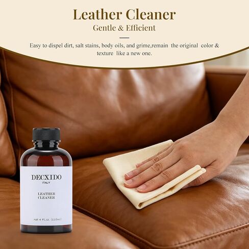 Leather Care Kit,Leather Cleaner and Leather Moisturizer,Leather Care set for Purse,Leather Bag,Restore Shine,Removes Stains.Leather Wallet,Leather Furniture,Leather Cleaning Kit,Leather Conditioner in Saudi Arabia