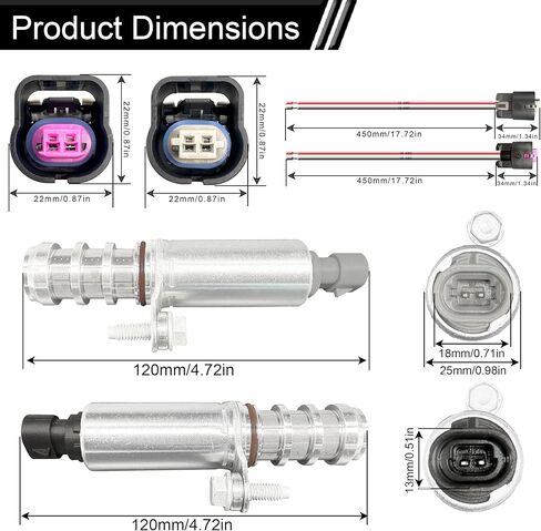 12655421 12655420 Intake & Exhaust Camshaft Position Actuator Solenoid Valve Kit Compatible with GMC Terrain, Saturn Sky/Aura, Pontiac G5/G4/G6, Chevy Cobalt/HHR/Malibu -Replaces 917215 917216 in Saudi Arabia