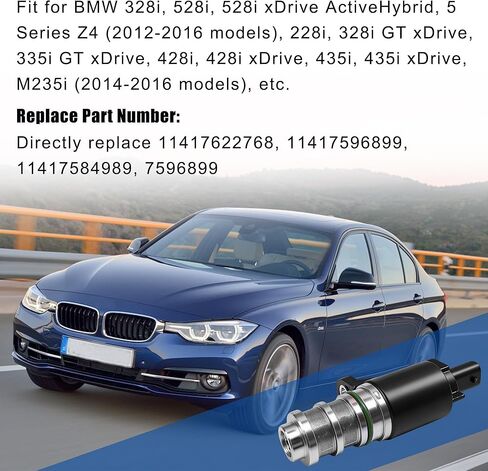 11417622768 محرك متغير صمام توقيت VVT الملف اللولبي صالح ل BMW 328i GT XDrive 135is 228i 428i 435i 528i 535i 640i 740Li X1 X3 X4 X5 X6 Z4 E84 F25 F26 F15 F16 E89 استبدال 11417596899 11417584989 in Kuwait