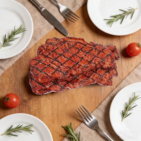 Artificial Lifelike Steak Fake Cooked Roast Beef Simulated Food Steak Meat Model Simulation Food for Market Display Photography Props Party Decoration(2pcs) in Saudi Arabia