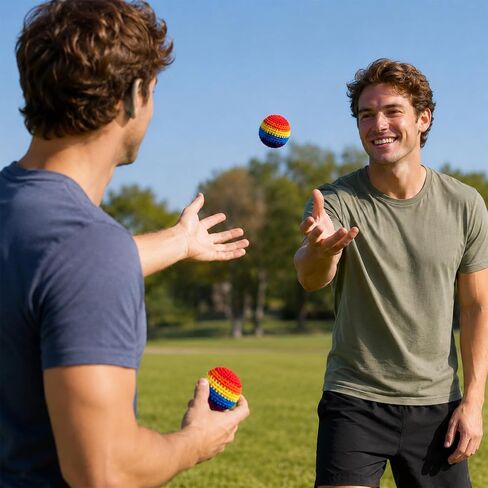 Footbag, 6 Pack Hand-Made Knitted Balls, Crochet Footbags for Coordination Skill Development, Outdoor Activity Entertainment, Stress Relief Game for Adults in Saudi Arabia