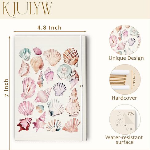 ألبوم قصاصات الشاطئ الصغير DIY مقاس 4.8 × 7 بوصة، صدف ساحلي جمالي قابل للتمدد من الأكورديون قابل للطي، هدايا كتاب ذكريات القصاصات لمحبي شاطئ المحيط in Kuwait