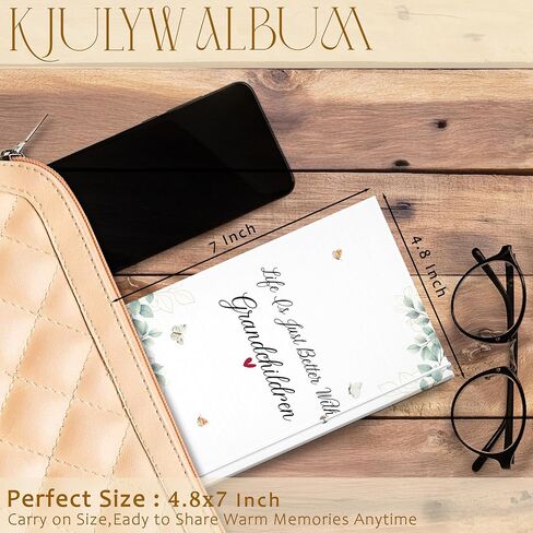الأجداد الصغيرة DIY ألبوم القصاصات 4.8x7 بوصة، الحياة أفضل مع الأحفاد لمط الأكورديون طوي صور القصاصات كتاب الذاكرة الهدايا للجدة الجد in Kuwait