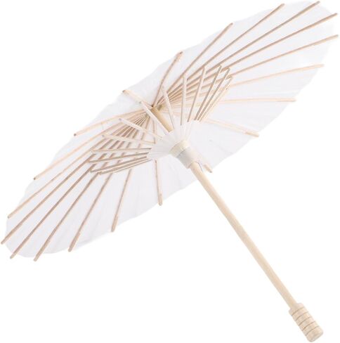 Wytino Paper Umbrella,Oiled Paper Umbrella White Color Paper Decorative Chinese Umbrella Parasol for cosplay and Bridal Party Decor (60cm) in Saudi Arabia