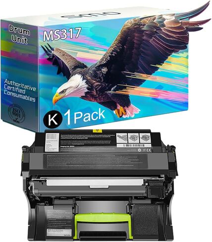 Compatible for Lexmark MS317 Drum Unit, Reliable Performance Compatible for Lexmark MS317DN MS417DN MS517DN MS617DN MX317DN MX417DE MX517DE MX617DE Printer, High Yield 60000 Pages(Black) in Saudi Arabia