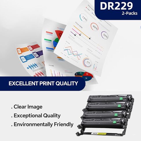 DR229 DR229CL Drum Unit Replacement for Brother TN229XL TN229 MFC-L3780CDW MFC-L3720CDW HL-L3220CDW HL-L3280CDW | Compatible with DR-229/DR229 CL Imaging Drum (4-Pack, Not Toner) in Saudi Arabia