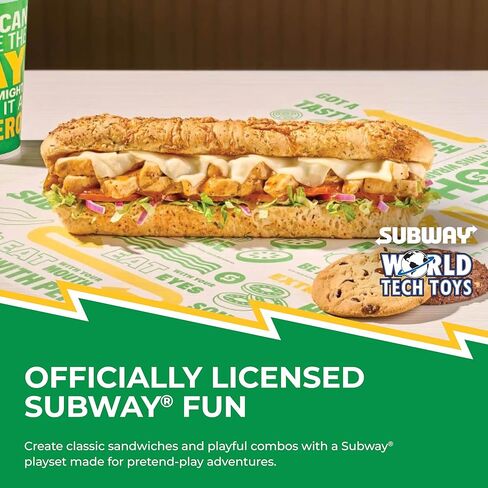Subway Sandwich Playset - 24-Piece Pretend Play Food Set with Ingredients, Money, and Condiments - Play Food Toys for Kids 3+ in Saudi Arabia
