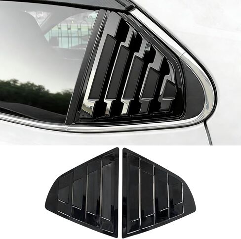 Compatible with Toyota Camry 8th Gen 2024 2023 2022 2021 2020 2019 2018 Accessories Car Rear Side Window Louvers Air Vent Scoop Shades Cover Trim Blinds -Glossy Black in Saudi Arabia