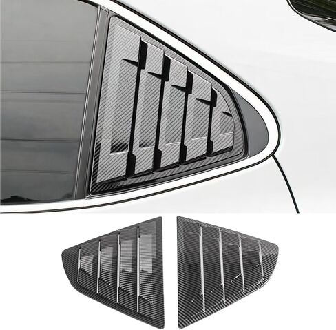 Compatible with Toyota Camry 8th Gen 2024 2023 2022 2021 2020 2019 2018 Accessories Car Rear Side Window Louvers Air Vent Scoop Shades Cover Trim Blinds -Glossy Black in Saudi Arabia