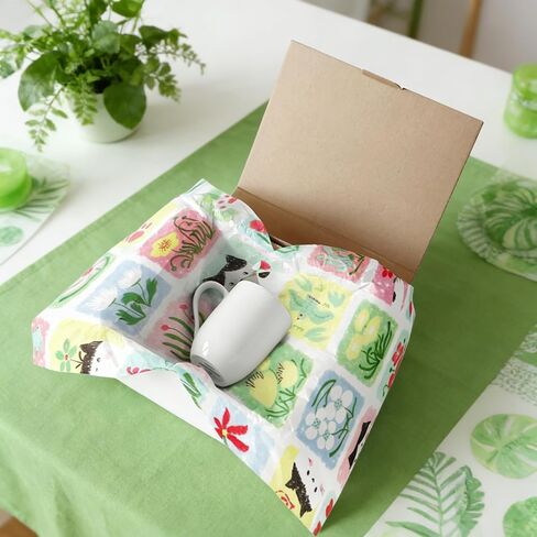 60 Sheet Green Cat Tissue Paper, 20x14in Green Cat Pattern Gift Wrapping Paper for Spring Easter Birthday Party Supplies in Kuwait