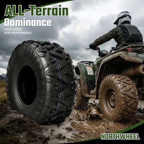 إطارات دراجة صغيرة مقاس 19x7-8، إطارات 19x7x8 ATV/UTV لجميع التضاريس لمسار الطين الرملي، 4PR، Go Kart، مداس غير اتجاهي، بدون أنبوب، مجموعة من 2 in Kuwait
