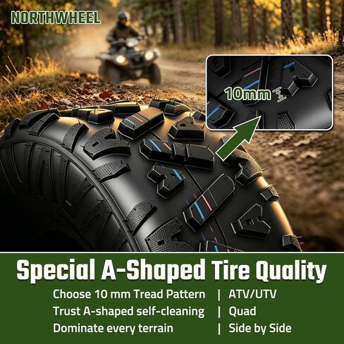 إطارات دراجة صغيرة مقاس 19x7-8، إطارات 19x7x8 ATV/UTV لجميع التضاريس لمسار الطين الرملي، 4PR، Go Kart، مداس غير اتجاهي، بدون أنبوب، مجموعة من 2 in Kuwait