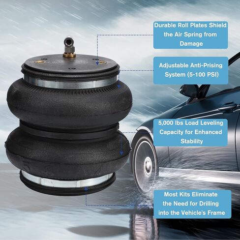 Rear Air Spring Bags Suspension Kit for 2019-2026 Chevrolet Chevy Silverado 1500 and GMC Sierra 1500, Air Lift Helper Spring Kit, Load Leveling Capacity 5,000 lbs in Saudi Arabia