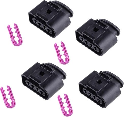 [Replacement] 1 Set Ignition Coil Connector Repair Kit Wiring Harness Plug Fit for Audi A1 A2 A3 A4 S4 A6 A8 Q7 for TT R8 for RS3 for RS4 1J0973724 in Saudi Arabia