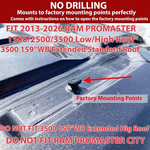 No Drilling Required Van Ladder Rack,Van Roof Rack with Cargo Stoppers,Compatible with 2013-2025 RAM ProMaster(Not City) (with Roller) in Saudi Arabia