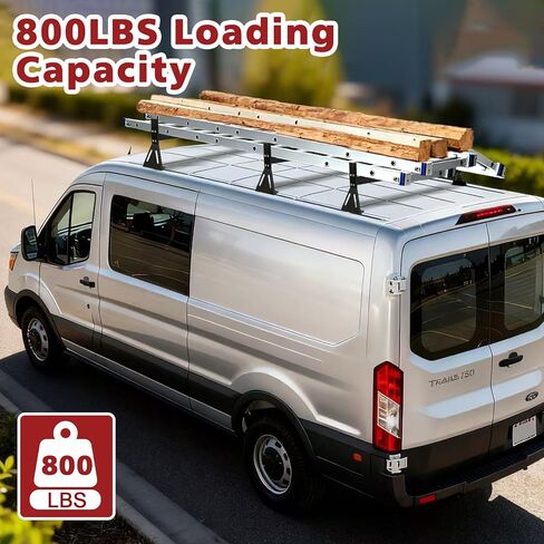 No Drilling Required Van Ladder Rack,Van Roof Rack with Cargo Stoppers,Compatible with Ford Transit150/250/350/Connect,2011-2025 Nissan NV 1500 2500 3500 in Saudi Arabia