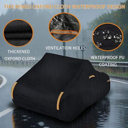 Full Cover for Vanderhall Venice 2017-2026, Water Resistant Reverse Trike Cover, All-Weather Outdoor Protection with Elastic Hem & Locking Straps in Saudi Arabia