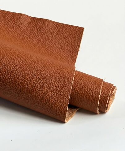 12'' x 24'' Genuine Full Grain Cowhide Leather Sheet — Soft Leather for Upholstery Repair, Handbags, Wallets, Sewing, Crafts, & DIY Projects — 1.1-1.3mm (3oz) Pre-Cut (Cognac Brown, 1 Piece) in Saudi Arabia