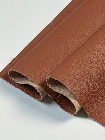 12'' x 24'' Genuine Full Grain Cowhide Leather Sheet — Soft Leather for Upholstery Repair, Handbags, Wallets, Sewing, Crafts, & DIY Projects — 1.1-1.3mm (3oz) Pre-Cut (Cognac Brown, 1 Piece) in Saudi Arabia