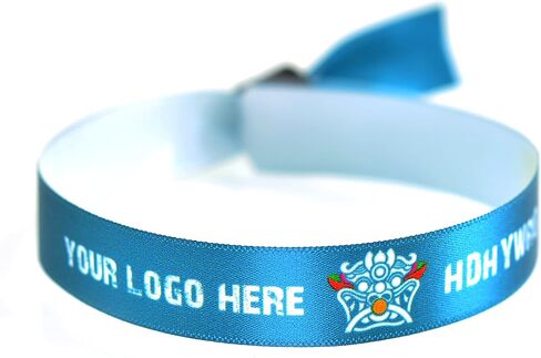 Custom Cloth Wristbands, 30/100/5000pcs Sublimation Printed Satin Personalized Colored Event Wristband, Bulk Wrist Band for Festival Party Concert VIP Admission in Saudi Arabia