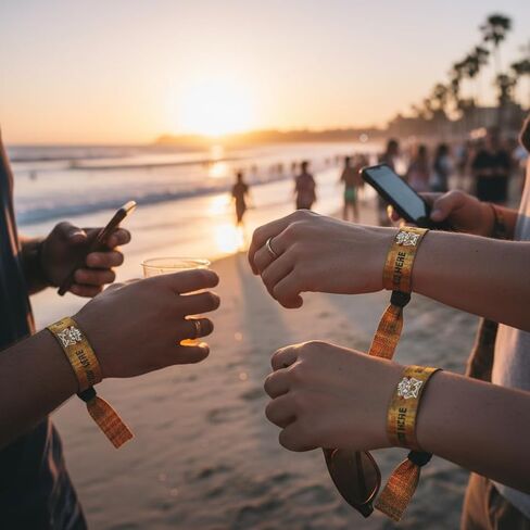 Custom Cloth Wristbands, 30/100/5000pcs Sublimation Printed Satin Personalized Colored Event Wristband, Bulk Wrist Band for Festival Party Concert VIP Admission in Saudi Arabia