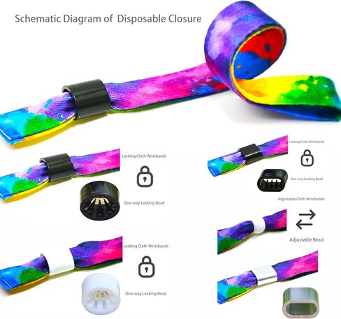 Custom Cloth Wristbands, 30/100/5000pcs Sublimation Printed Satin Personalized Colored Event Wristband, Bulk Wrist Band for Festival Party Concert VIP Admission in Saudi Arabia