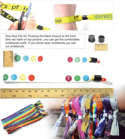 Custom Cloth Wristbands, 30/100/5000pcs Sublimation Printed Satin Personalized Colored Event Wristband, Bulk Wrist Band for Festival Party Concert VIP Admission in Saudi Arabia