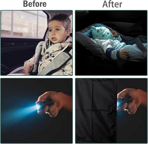 Magnetic Car Window Shades, 4-Pcs Sunshade Curtains with 10 Magnets per Shade, Universal Fit for Most Sedans & SUVs, Blackout Privacy & UV Protection for Baby and Kids in Saudi Arabia