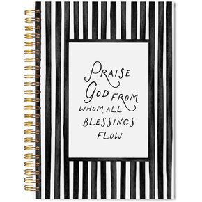 Green Christian Spiral Notebook Journal 5.5x8.3, Christian Gifts for Women Men, Bible Notebooks for Note Taking, Praise God from Whom All Blessings Flow Scripture Journals for Writing(Pink) in Saudi Arabia