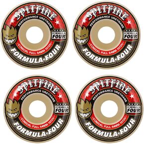 Spitfire F4 Conical Full Wheels White Red 54mm/101D Set in Kuwait