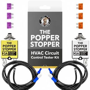 HVAC Guys Popper Stopper | HVAC Circuit Tester | 3 AMP & 5 AMP Fuses | Fuse Tester for Circuit Breaker - UL Rated 24V AC/DC & 125/250V AC in Saudi Arabia