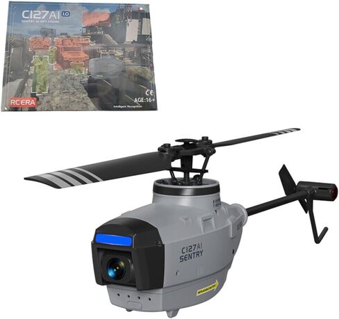 C127AI Scout Drone RC Helicopter with 1080P Camera, 4CH Remote Control Military Aircraft with 6-Axis Gyro, Optical Flow Positioning (RTF Version) in Saudi Arabia