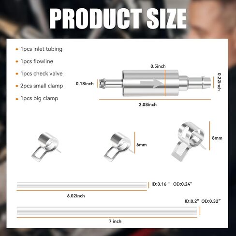 2 Pack Brake Bleeder Hose Kit, One Way Check Valve Tube with Clamp, Hydraulic Brake Fluid Replacement Tool for Motorcycle/Car Clutch Hydraulic Brake Bleeding in Saudi Arabia