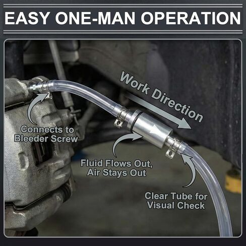 4 Pcs Brake Bleeder Hose One Way Check Valve Kit, Car Motorcycle One Man Brake System Bleeding Tools in Saudi Arabia