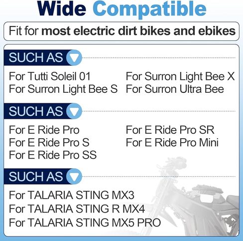 2Pcs Electric Dirtbike Battery Frame Bag Compatible with Surron, Talaria, E Ride Pro and Tuttio Soleil 01, Electric dirt Bike Battery Pouch Fits for ID, Phone and Key, Waterproof Battery Frame Bag in Saudi Arabia