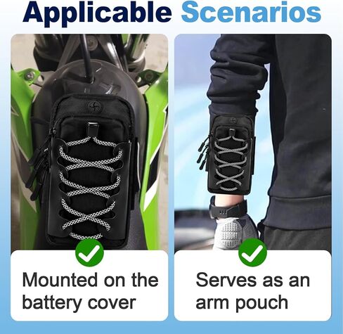 2Pcs Electric Dirtbike Battery Frame Bag Compatible with Surron, Talaria, E Ride Pro and Tuttio Soleil 01, Electric dirt Bike Battery Pouch Fits for ID, Phone and Key, Waterproof Battery Frame Bag in Saudi Arabia