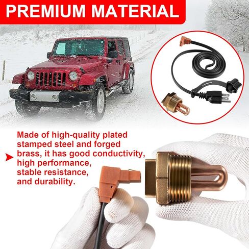 3100003 Engine Block Immersion Heater, 1" NPT Thread Brass Adapter Fit for Eagle, for Jaguar, for Jeep, for Renault, for Rover, for Kubota, for Massey, for Perkins, for Yanmar in Saudi Arabia
