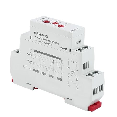 1pcs GRW8-01/02 Din Rail Temperature Control Relay 16A AC/DC24-240V with Waterproof NTC Sensor Heating & Cooling in Saudi Arabia