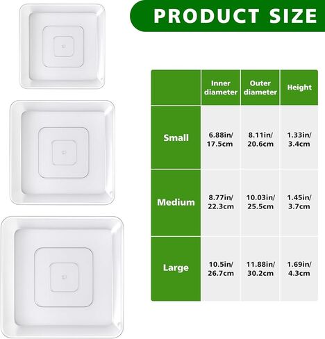 U0U 3 Size Square Stepping Stone Mold,8" 10.2" 12.2" Reusable Stepping Sone Molds for Concrete,Plastic Cement Molds for Casting Garden Pavement and Forms Walkway in Saudi Arabia