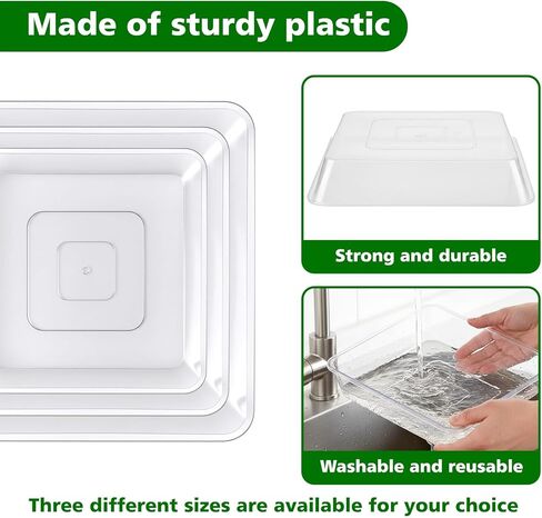 U0U 3 Size Square Stepping Stone Mold,8" 10.2" 12.2" Reusable Stepping Sone Molds for Concrete,Plastic Cement Molds for Casting Garden Pavement and Forms Walkway in Saudi Arabia