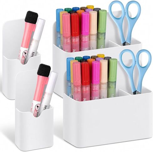 Grtard Magnetic Pen Holder, 4 Pack Magnetic Marker Holder for Whiteboard, Magnetic Dry Erase Marker Holder, Magnetic Pen Holder for Refrigerator, Magnetic Pencil Holder, Magnet Locker Organizer in Saudi Arabia