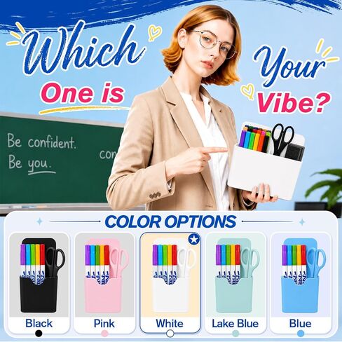 Grtard Magnetic Pen Holder, 4 Pack Magnetic Marker Holder for Whiteboard, Magnetic Dry Erase Marker Holder, Magnetic Pen Holder for Refrigerator, Magnetic Pencil Holder, Magnet Locker Organizer in Saudi Arabia