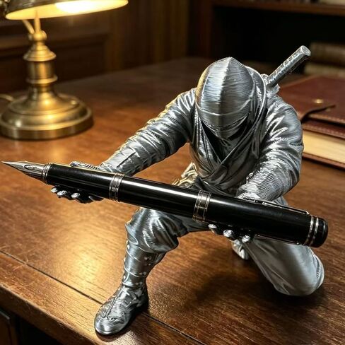 Ninja Pen Holder for Desk, Black Ninja Decor Pen Stand Pencil Holder Desk Accessories for Office Home Classroom in Saudi Arabia
