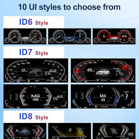 10.25 inch Digital Cluster for BMW E46 1999-2004, LCD Digital Car Cluster Odometer Speedometer Instrument, Electronic Gauge Dashboard Screen, Car Dashboard Replacement Digital Gauge Cluster in Saudi Arabia