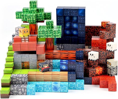 Magnetic Building Block Toy - 144PSC Stacking Construction Set to Cultivate STEM Skills for Boys and Girls Gifts,Kids 6 7 8 9 Birthday Present in Saudi Arabia