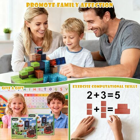 Magnetic Building Block Toy - 144PSC Stacking Construction Set to Cultivate STEM Skills for Boys and Girls Gifts,Kids 6 7 8 9 Birthday Present in Saudi Arabia