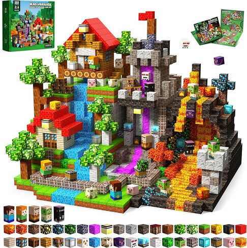 Magnetic Building Blocks for Kids Ages 3+, 200PCS Magnetic Blocks, Magnetic Cubes Toys, STEM Educational Stacking Blocks for Boys Girls, Perfect Holiday Birthday Gift(Chick Lava) in Saudi Arabia