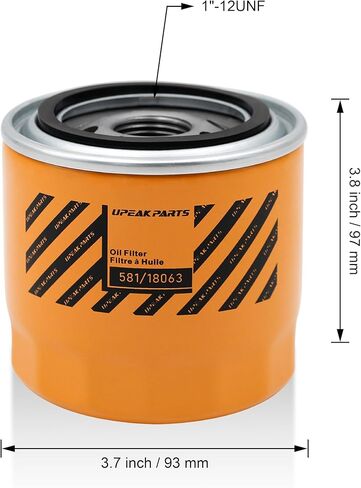 581/18063 Hydraulic Spin-On Filter High Efficiency Oil Filtration, Compatible with 214E 215E 4CX 940 Models, Replaces 581M8565 581M8563 1535358 15861402 HF35139 M131053 in Kuwait