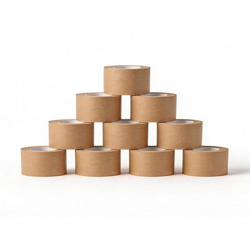 10-Pack Brown Packing Tape 2" x 50 Yards – Heavy Duty Brown Tape Packing for Moving, Shipping & Storage | Strong Adhesive, No Splitting, Easy Tear | Must-Have for Secure Box Sealing in Saudi Arabia